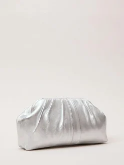 Phase Eight Silver Pouch Clutch Bag^Women Bags