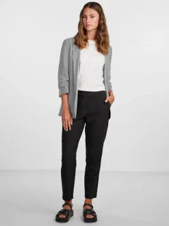 Hot PIECES Grey Ruched Sleeve Blazer