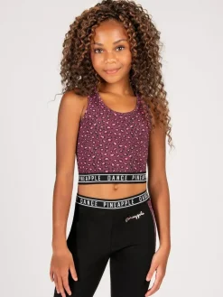 Pineapple Animal Girls Leopard Print Midi Crop Top^ Bras & Crop Tops