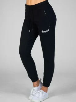 Pineapple Black Skinny Zip Joggers^Women Loungewear