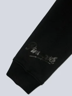 Hot Pineapple Womens Off Shoulder Longline Sweatshirt Black