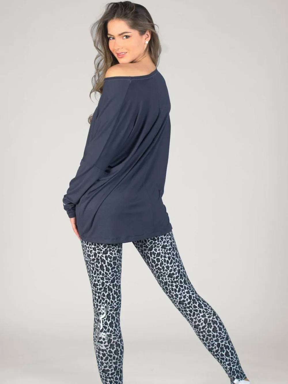 Pineapple Grey Womens Script Long Sleeves Top^Women Sportswear