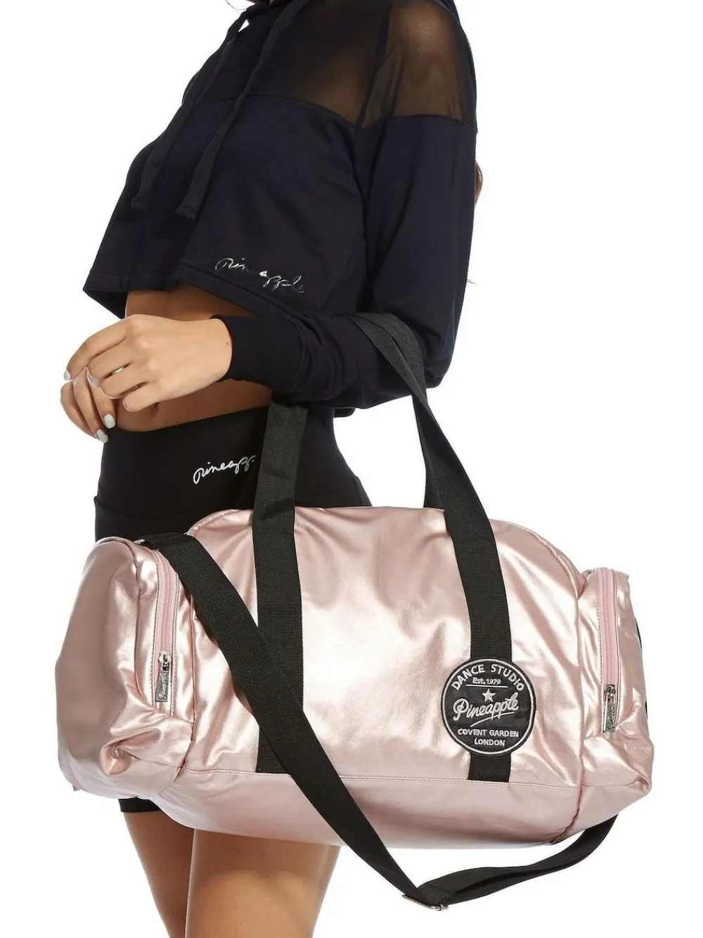 Clearance Pineapple Mini Holdall Dance Kit Bag Rose Gold Pink