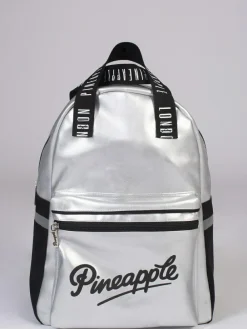 Pineapple Silver Retro Logo Pocket Backpack^ Bags