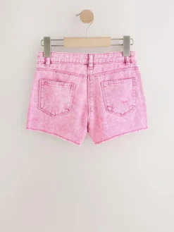 Next 100% Cotton Frayed Edge Distressed Shorts (3-16yrs) Pink