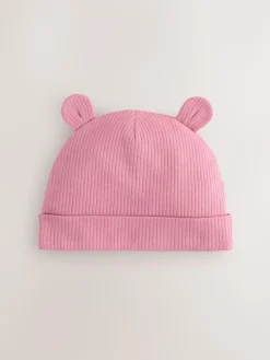 Best Next Pink 3 Pack Baby Beanies (0-18mths)