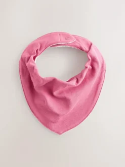 Hot Next Pink 5 Pack Baby Dribble Bibs