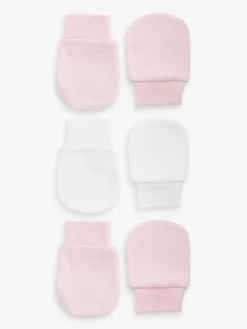 Next Pink 3 Pack Baby Scratch Mitts^ Hats & Scratch Mitts|Newborn Accessories