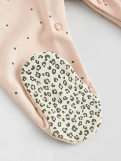 Best Next Pink 3 Pack Baby Sleepsuits with Matching Turbans (0mths-2yrs)