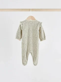 Best Next Pink 3 Pack Baby Sleepsuits with Matching Turbans (0mths-2yrs)