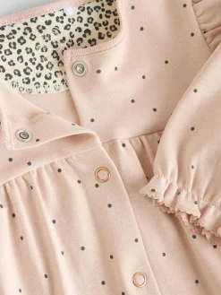 Best Next Pink 3 Pack Baby Sleepsuits with Matching Turbans (0mths-2yrs)