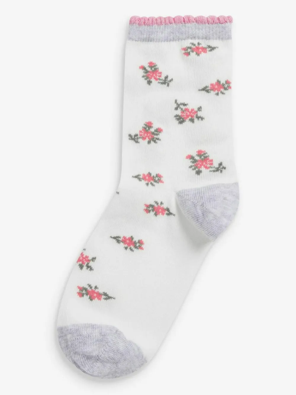 Next Pink 7 Pack Cotton Rich Pretty Ankle Socks^ Socks & Tights|Socks & Tights