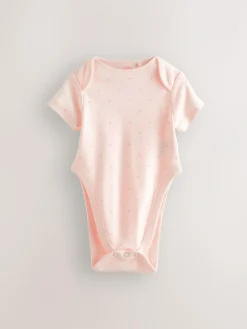 Next Pink 3 Pack Hip Dysplasia Short Sleeve Baby Bodysuits^ Bodysuits & Vests|Vests