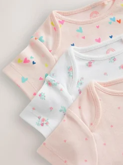 Next Pink 3 Pack Hip Dysplasia Short Sleeve Baby Bodysuits^ Bodysuits & Vests|Vests