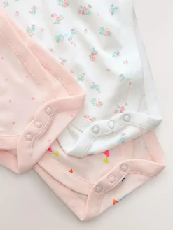 Next Pink 3 Pack Hip Dysplasia Short Sleeve Baby Bodysuits^ Bodysuits & Vests|Vests