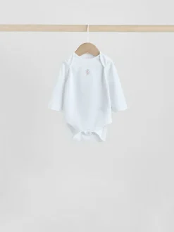 Sale Next Pink 7 Pack Long Sleeve Baby Bodysuit