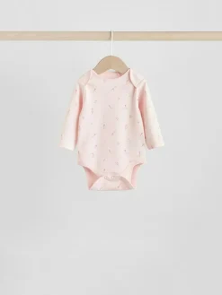 Sale Next Pink 7 Pack Long Sleeve Baby Bodysuit