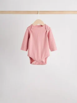 Next Pink 5 Pack Long Sleeve Baby Bodysuits^ Bodysuits & Vests|Vests