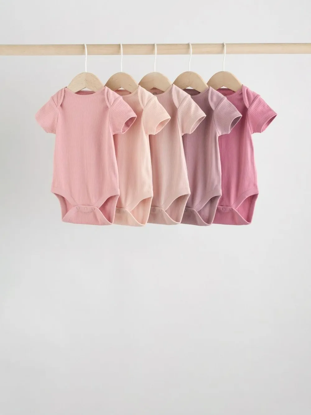 Next Pink 5 Pack Short Sleeve Baby Bodysuits^ Bodysuits & Vests|Vests