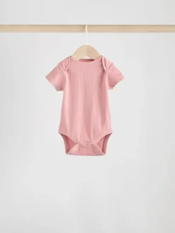 Next Pink 5 Pack Short Sleeve Baby Bodysuits^ Bodysuits & Vests|Vests
