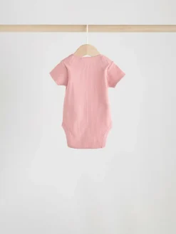Next Pink 5 Pack Short Sleeve Baby Bodysuits^ Bodysuits & Vests|Vests
