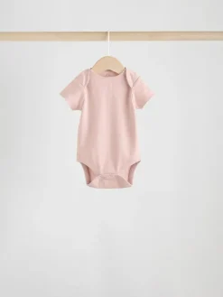 Next Pink 5 Pack Short Sleeve Baby Bodysuits^ Bodysuits & Vests|Vests