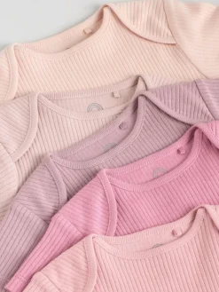 Next Pink 5 Pack Short Sleeve Baby Bodysuits^ Bodysuits & Vests|Vests