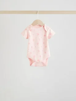 Next Pink 5 Pack Short Sleeve Baby Bodysuit^ Bodysuits & Vests|Vests