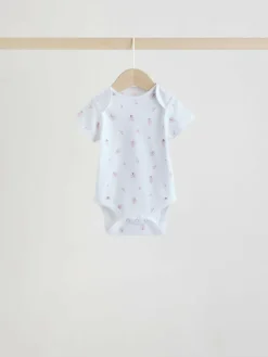 Next Pink 5 Pack Short Sleeve Baby Bodysuit^ Bodysuits & Vests|Vests