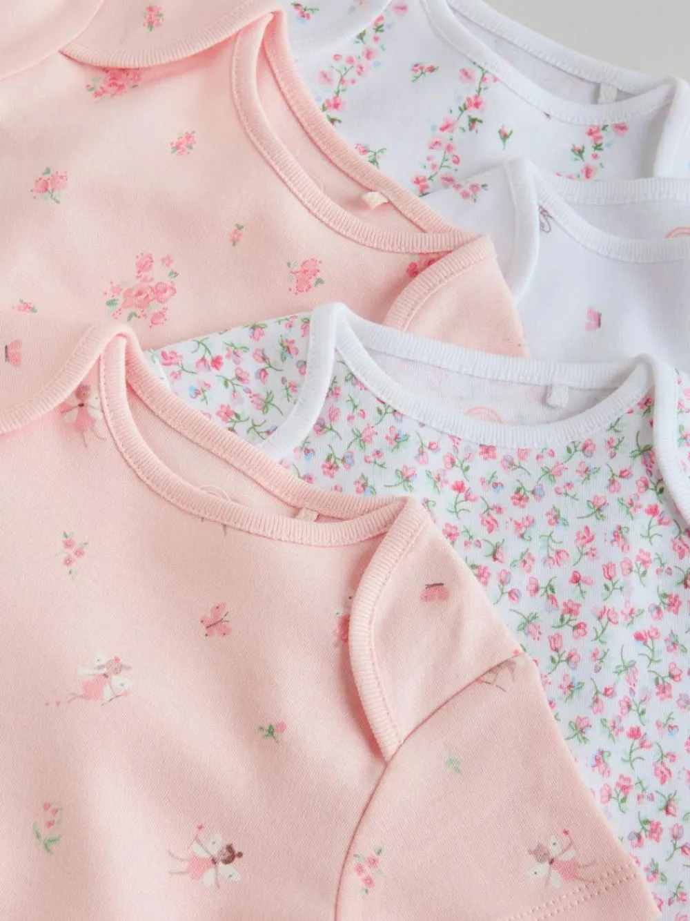 Next Pink 5 Pack Short Sleeve Baby Bodysuit^ Bodysuits & Vests|Vests