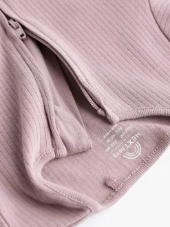 Sale Next Pink 3 Pack Two Way Zip Baby Sleepsuits (0mths-3yrs)