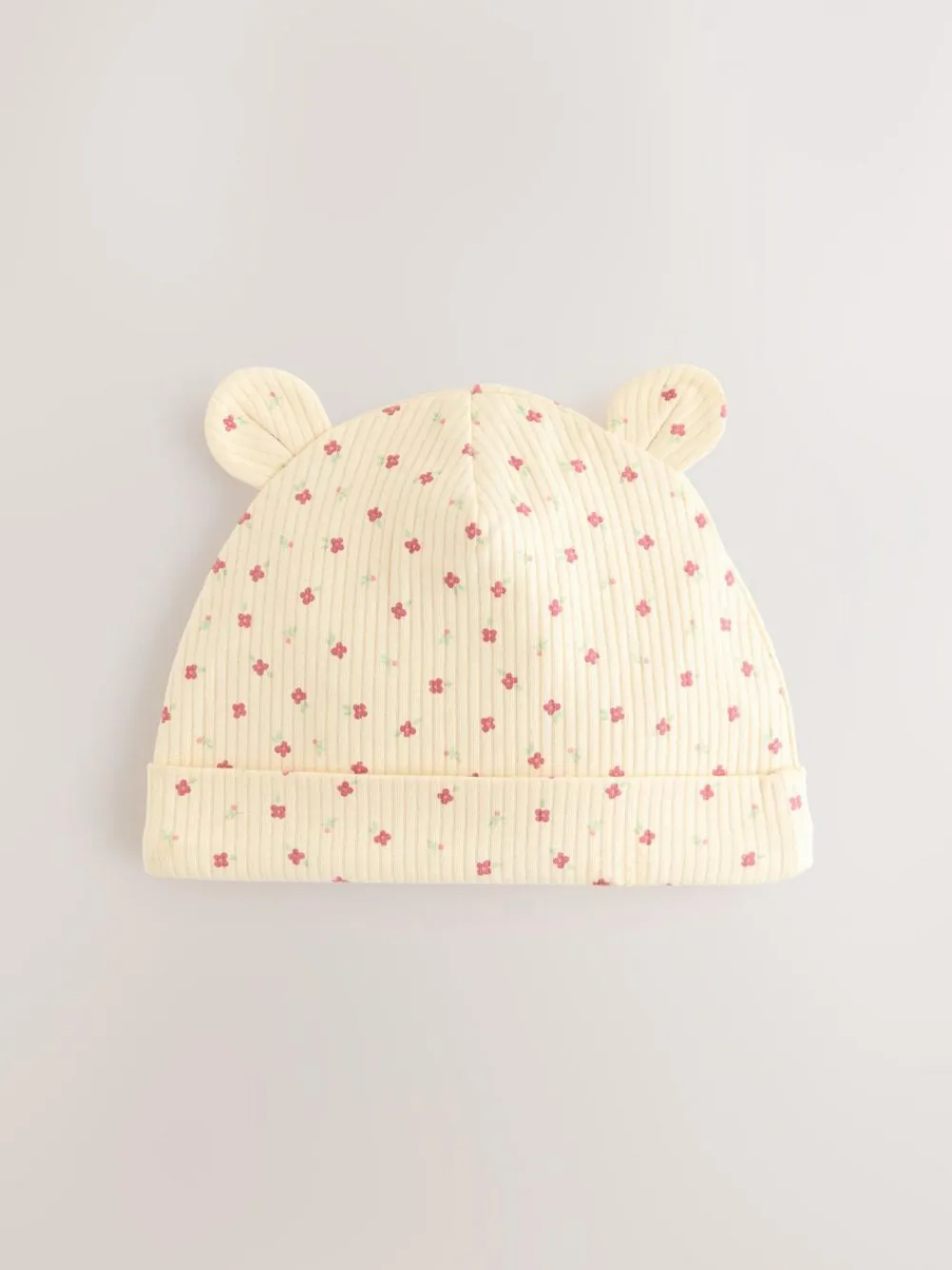 Outlet Next Pink 4 Piece Baby Beanies And Dibble Bibs Set (0-18mths)