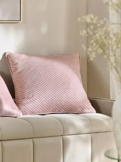 New Next 50 x 50cm Jacquard Fan Geo Cushion Pink