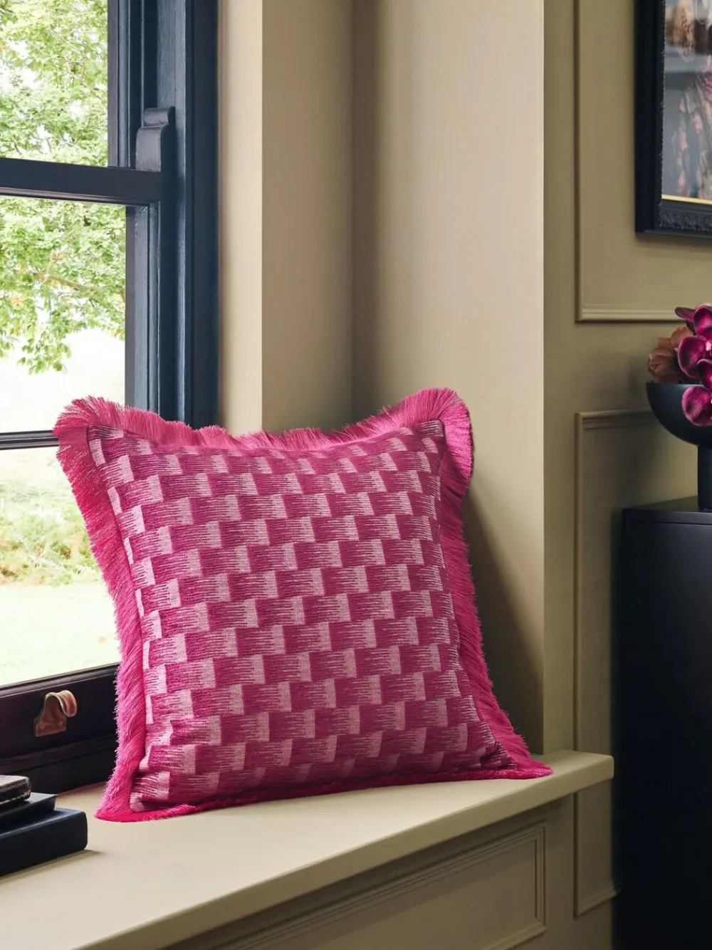 Sale Next 50 x 50cm Lenny Jacquard Cushion Pink