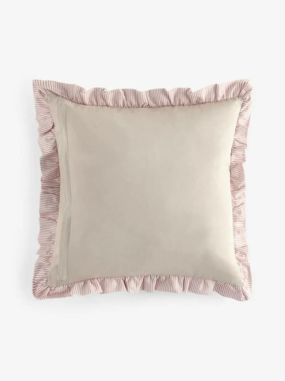 Discount Next 43 x 43cm Ruffle Trim Velvet Cushion Pink