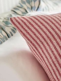 Next Pink 50 x 50cm Woven Stripe Cushion