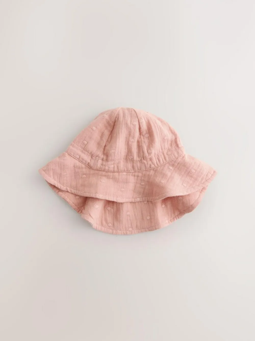 Next Pink and Beige Woven Baby Bucket Hats 2 Pack (0mths-2yrs)^ Hats
