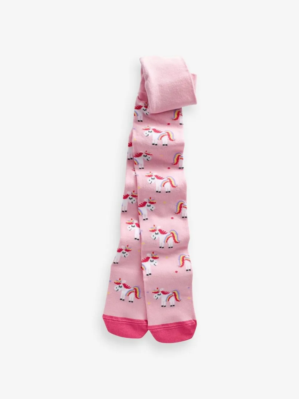 Next Pink and Navy 3 Pack Cotton Rich Unicorn Tights^ Baby Girls|Socks & Tights