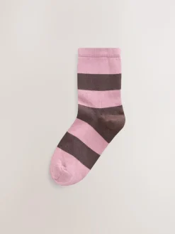 Next Pink and Red Cotton Rich Ankle Socks 3 Pack^ Socks & Tights|Socks & Tights