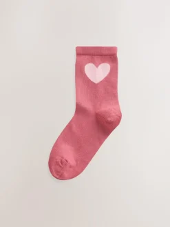 Next Pink and Red Cotton Rich Ankle Socks 3 Pack^ Socks & Tights|Socks & Tights