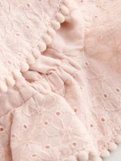 Next Pink and White Broderie 2pk Baby Bucket Hat (0mths-2yrs)^ Hats & Scratch Mitts|Newborn Accessories