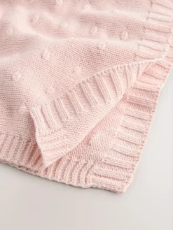 Best Next Baby Bobble Blanket Pink