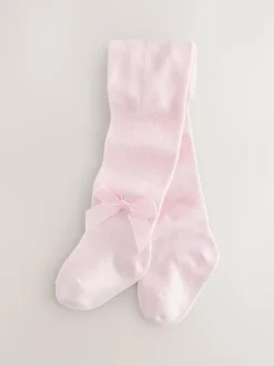 Hot Next Pink Baby Bow Tights (0mths-2yrs)
