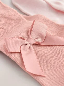 Hot Next Pink Baby Bow Tights (0mths-2yrs)