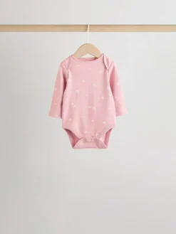 Outlet Next Pink Baby Long Sleeve Bodysuits 5 Pack