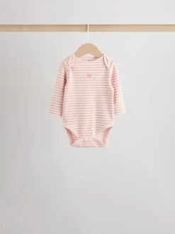Outlet Next Pink Baby Long Sleeve Bodysuits 5 Pack