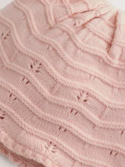 Discount Next Baby Pointelle Double Pom Trapper Hat (0mths-2yrs) Pink