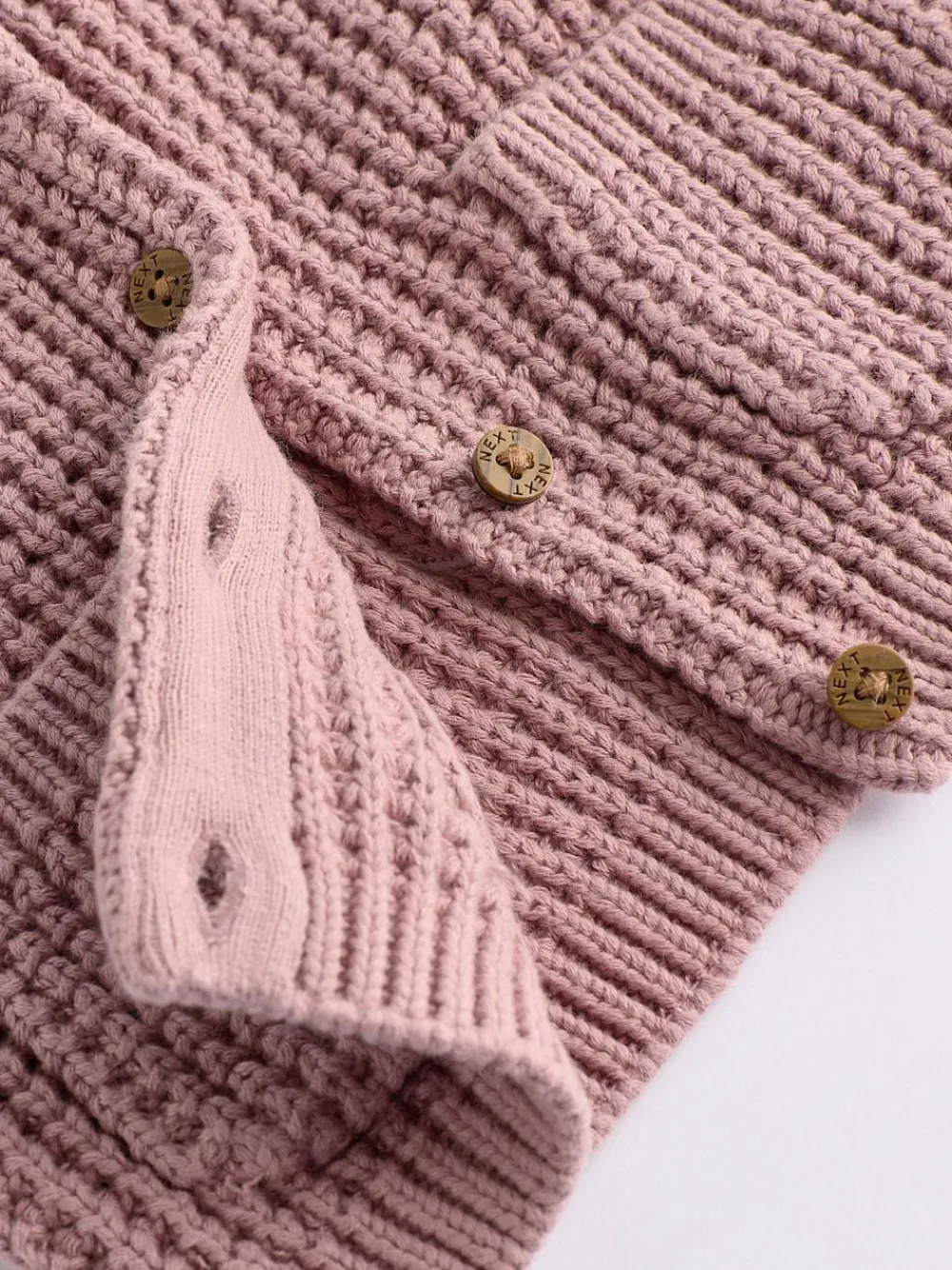 Next Pink Back Slogan Embroidered Baby Knitted Cardigan (0mths-2yrs)^ Baby Winter Clothing|Cosy Club