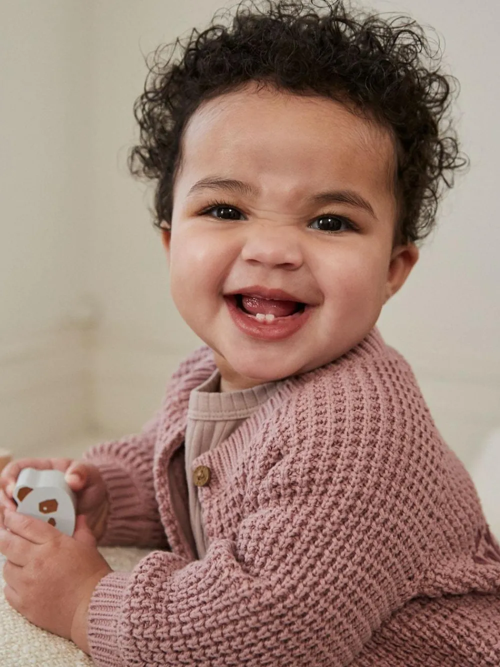 Next Pink Back Slogan Embroidered Baby Knitted Cardigan (0mths-2yrs)^ Baby Winter Clothing|Cosy Club