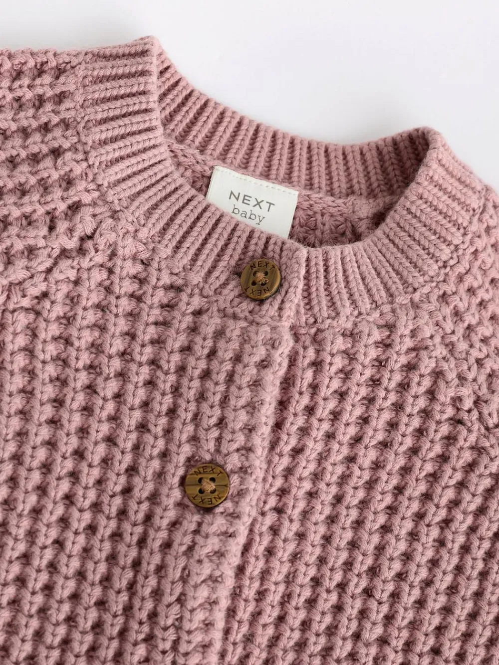 Next Pink Back Slogan Embroidered Baby Knitted Cardigan (0mths-2yrs)^ Baby Winter Clothing|Cosy Club